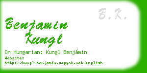 benjamin kungl business card